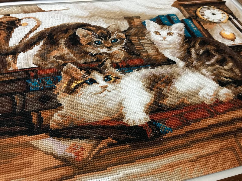 RIOLIS - Furry Friends 1247, Cat Lovers Cat Cross Stitch Kits 15,75" x 11,81", Cross Stitch Kits for Beginners & Advanced, Crossstitching Kits Adult, Pet Embroidery Kit, Counted Cross Stitch Kit - Image 5